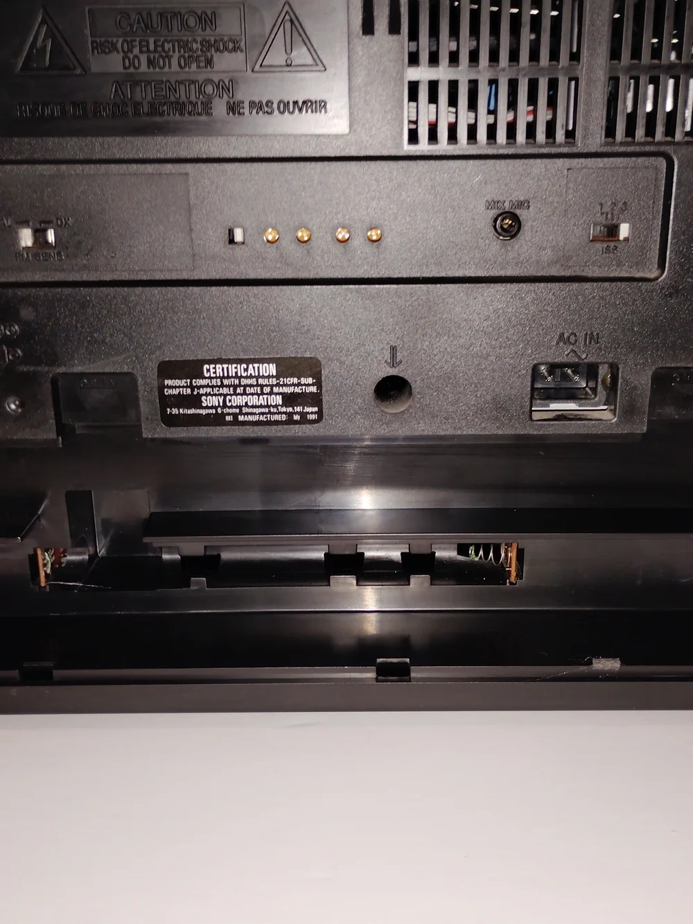 Sony Black Stereo System with Dual Speakers and CD/Cassette